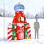 Décoration de Noël gonflable 10 pi 10 pi