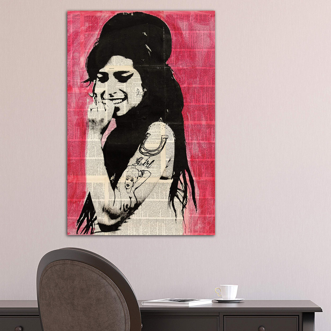 Leinwandbild - Grafikdruck „Amy Winehouse” von Dane Shue