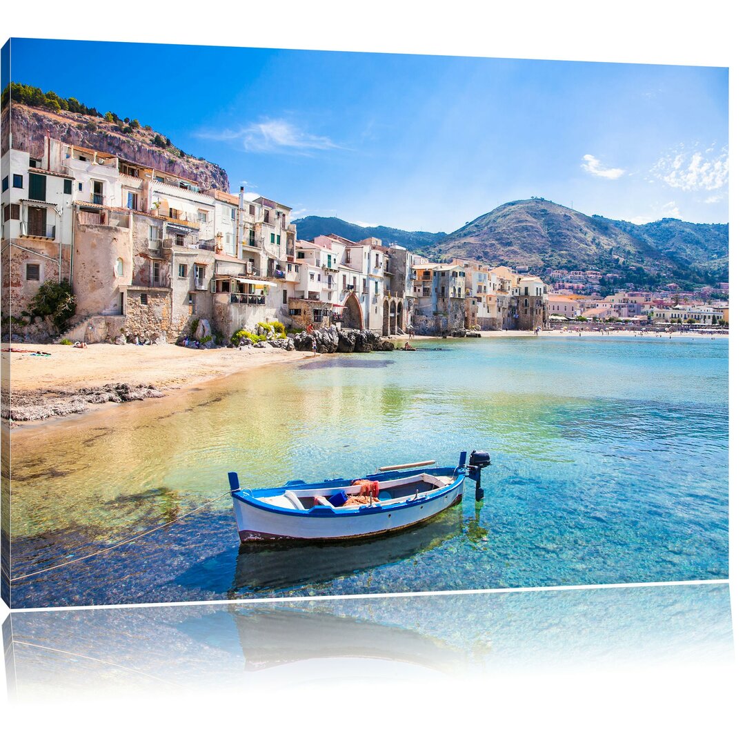 Leinwandbild Wundervoller Blick auf Cefalu