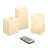 Battery Operated Multifunction Wax LED Candles, Square - 3 Count