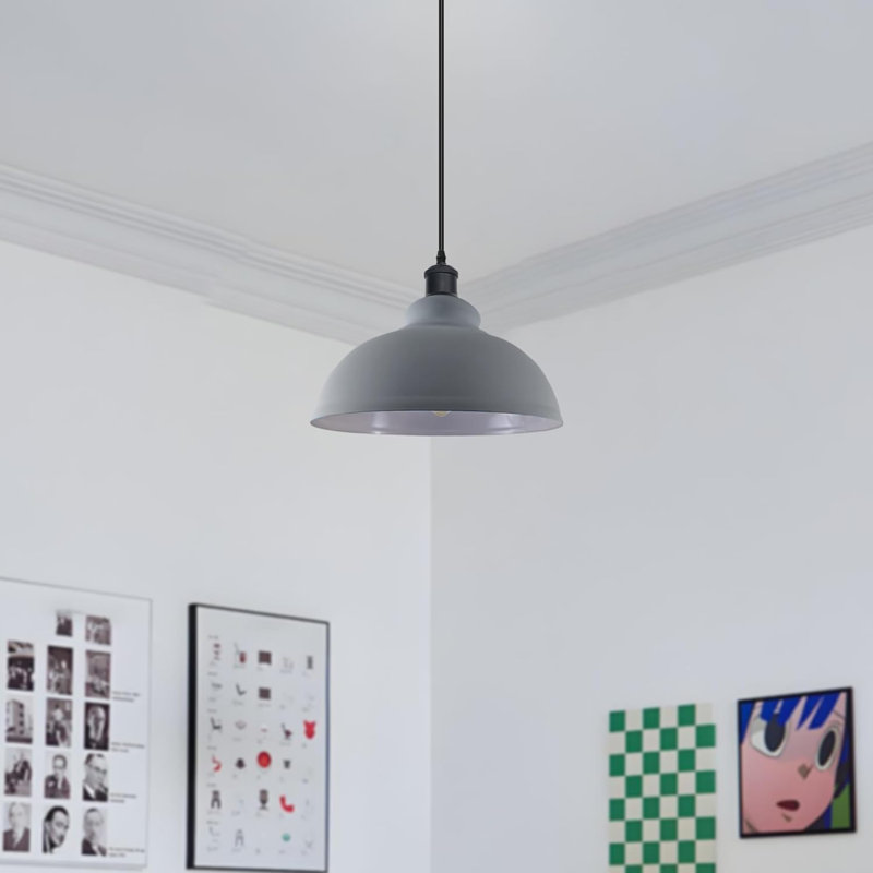 1 - Light Dome Pendant, Grey