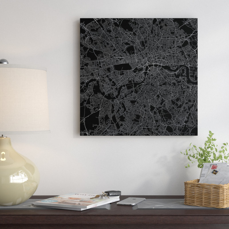 « paris routes », impression sur toile tendue, H 12 po x l 12 po x P 1,5 po, Toile tendue, Pas de tapis