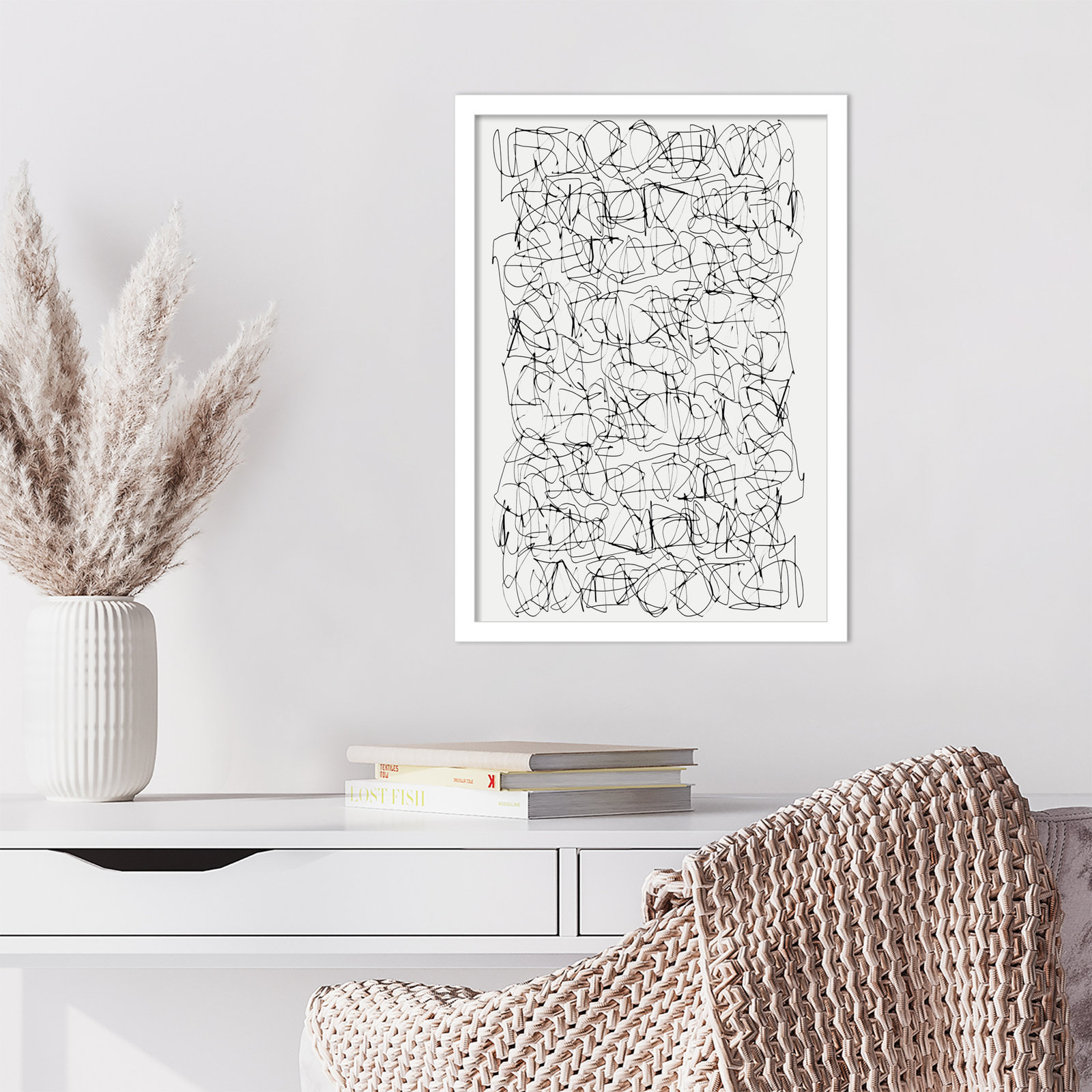 Circuitry by Dan Hobday, 21" H X 15" W, White