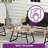 4PCS Rattan Patio Furniture Set - Black Bayou Breeze Outdoor Loveseat Sofa & Chairs Collection