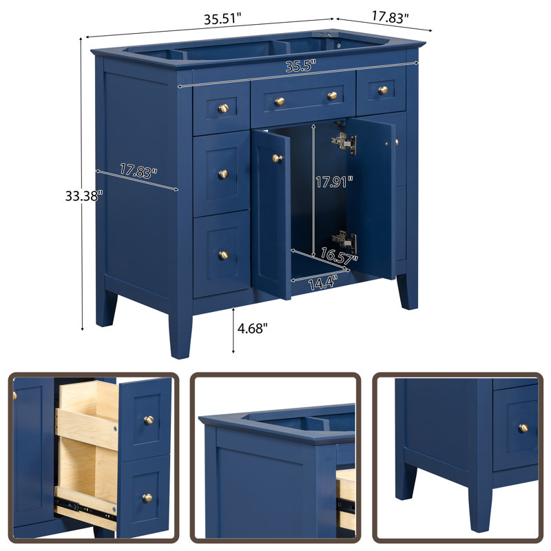 35.5'' Single Bathroom Vanity Base Only