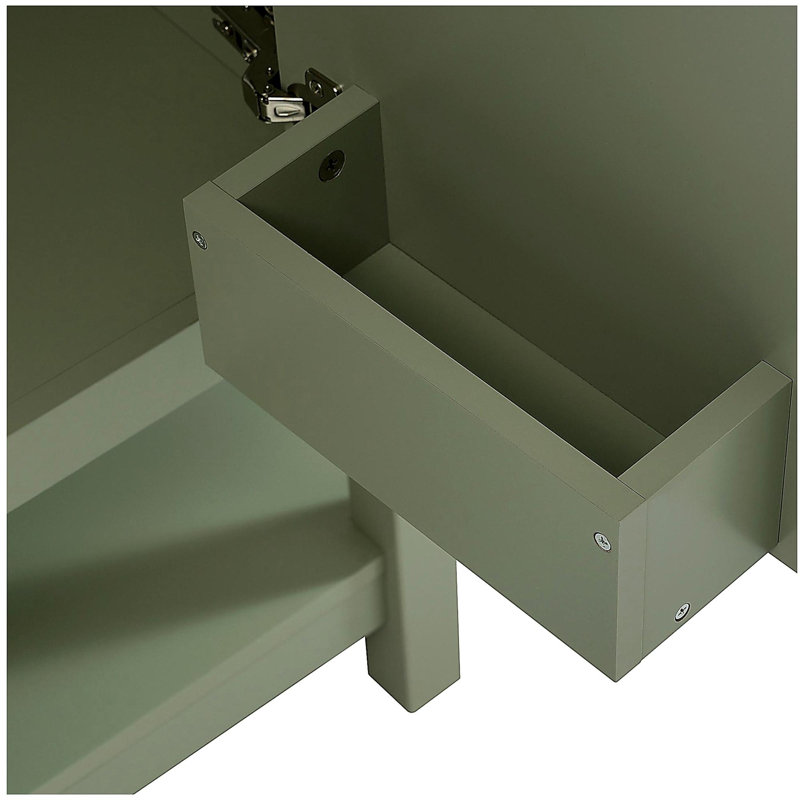 Meuble-lavabo de 30 pouces avec lavabo et rangement polyvalent - pour les petites salles de bain, Vert