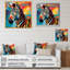 Coloré Popart fantaisie zébrée I - art mural zèbre-2068290254-2068290247