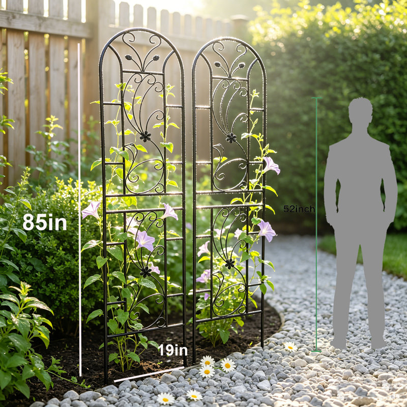 Paquet de 8 treillis de jardin 85 po x 19 po en métal pour l'extérieur