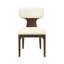 Ensemble de chaises d'appoint rembourrées en chenille avec structure en placage de chêne (2 pièces)