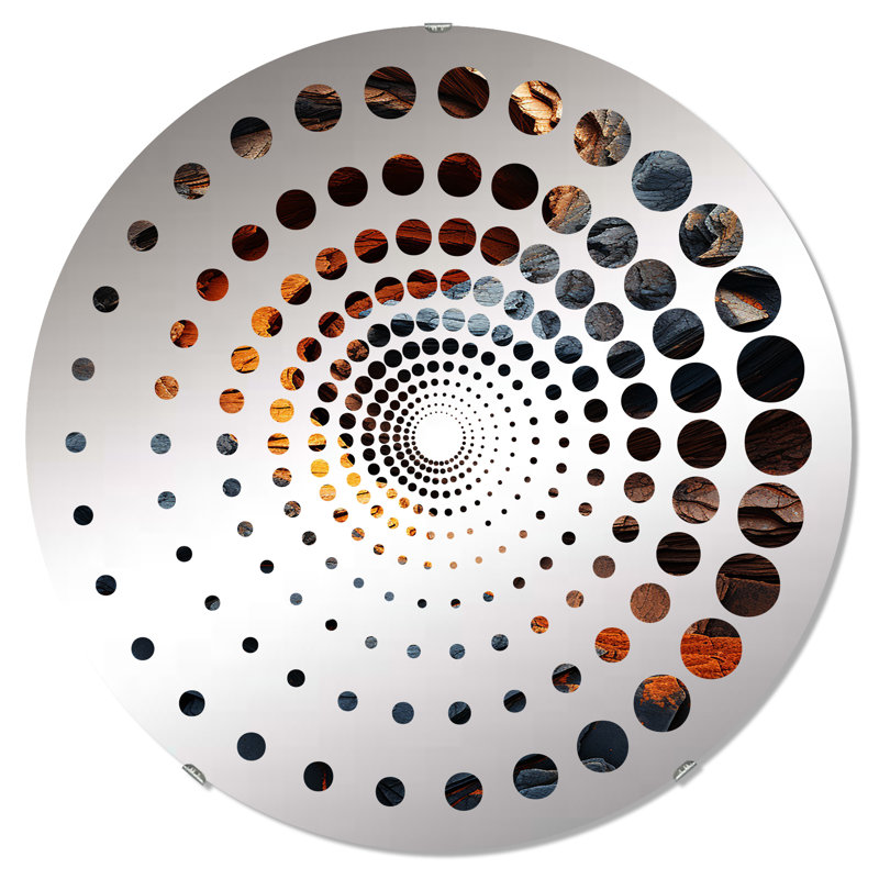 Infernal Infflection Spiral IV - Miroir décoratif à spirales MIR106098 C, 23,6 po x 23,6 po