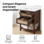 Meuble-lavabo compact 24 po avec lavabo intégré en céramique, tiroir profond et tiroir basculant-130795839