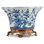 Porcelain Basin With Bronze Blue and White Fleur