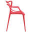 Fauteuil de salle à manger intriqué rouge-1841529076