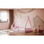 Lit simple en bois avec clôture-1098822740