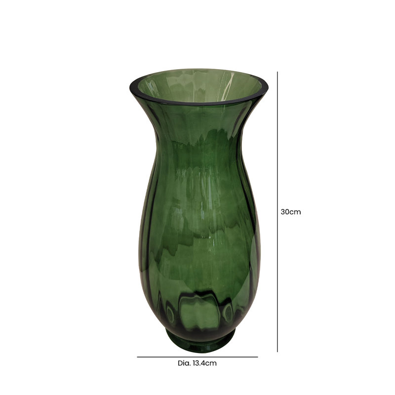 Chauncy Glass Table Vase, 30cm H  x 13.4cm W  x 13.4cm D
