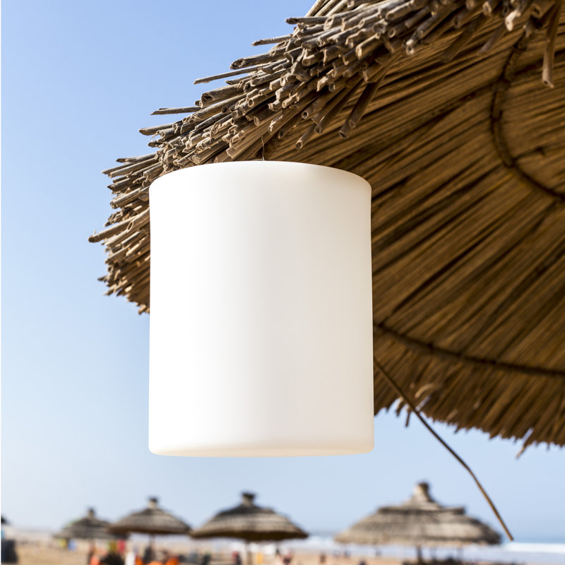 Tower Battery Powered Integrated LED Color Changing Outdoor Table Lamp, 11" H x 6" W x 6" D