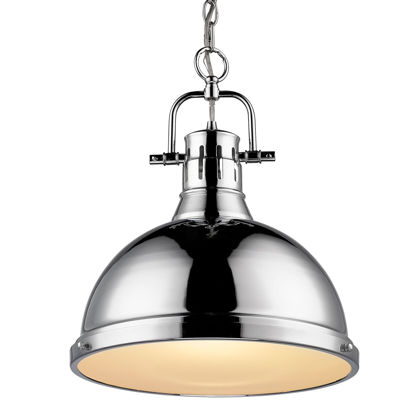 Calico 1 - Light Single Dome Pendant, Chrome, Chrome