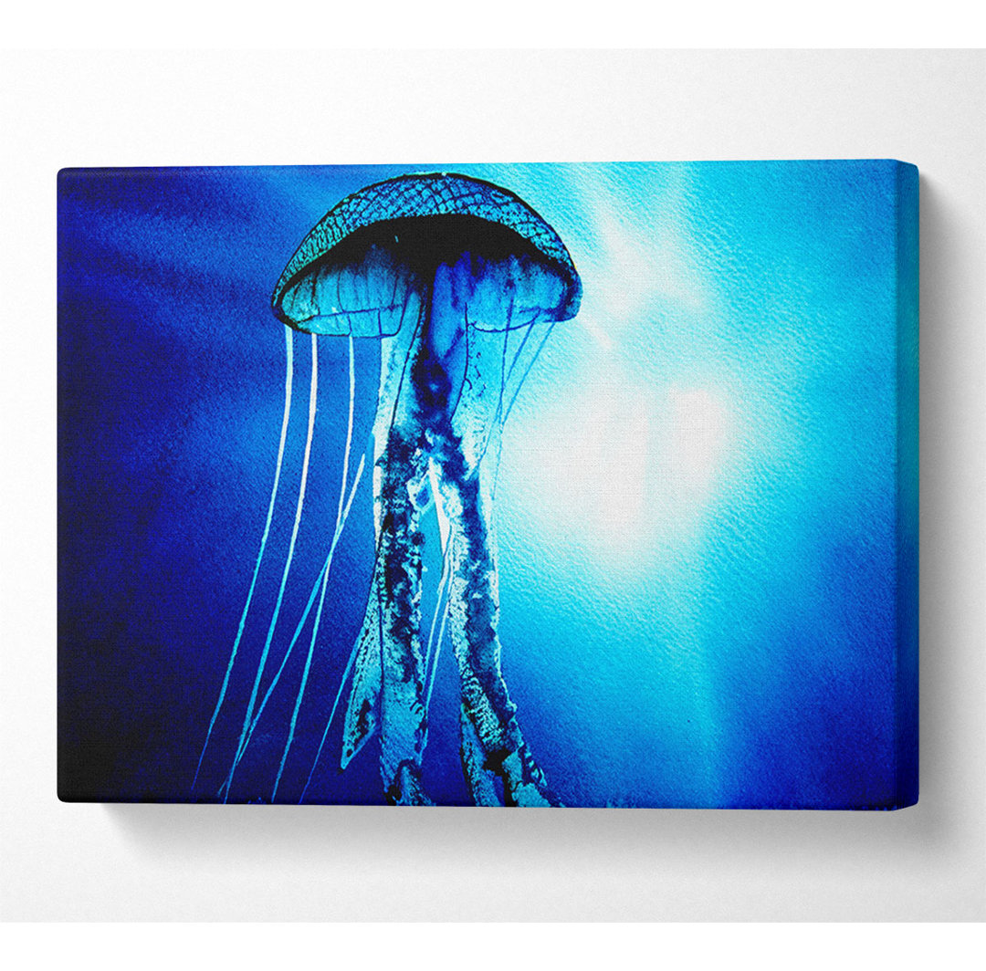 Electric Blue Jellyfish - Kunstdrucke auf Leinwand