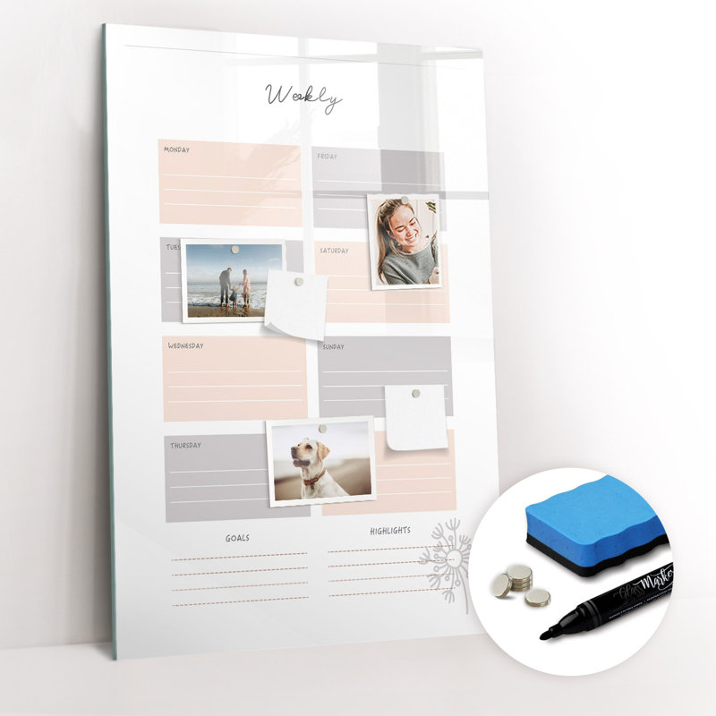 Magnetic Glass Dry Erase Board