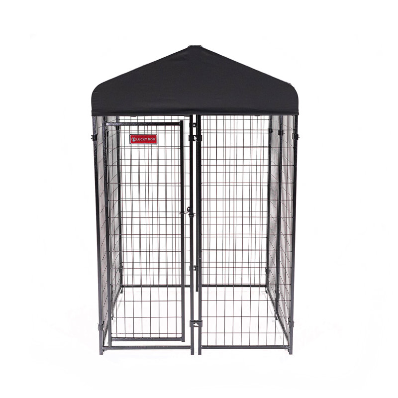 Chenils de la série Lucky Dog Stay, Gris acier, H 72 po x l 48 po x P 48 po