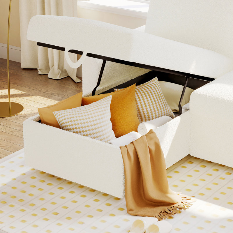 Baerl Upholstered 84'' Sleeper Sofa, White