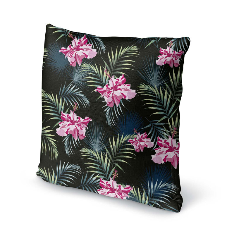 Housse et insert de coussin d'extérieur carré Jungle Foliage, 18" x 18"
