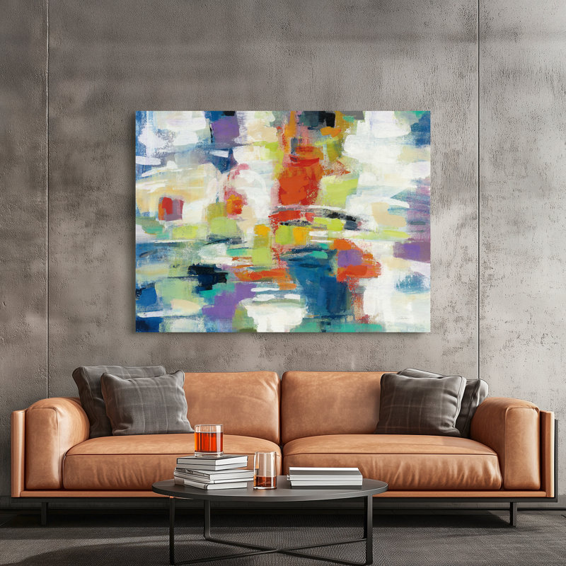Abstract Island Town by Silvia Vassileva - Wrapped Canvas Print, 70 cm H x 100 cm W