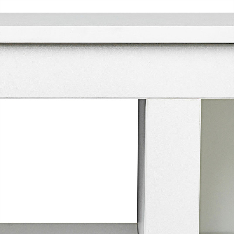 Meuble télé avec 6 compartiments de rangement, Blanc