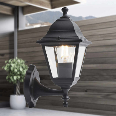 Adden Black 31.5cm H Outdoor Wall Lantern