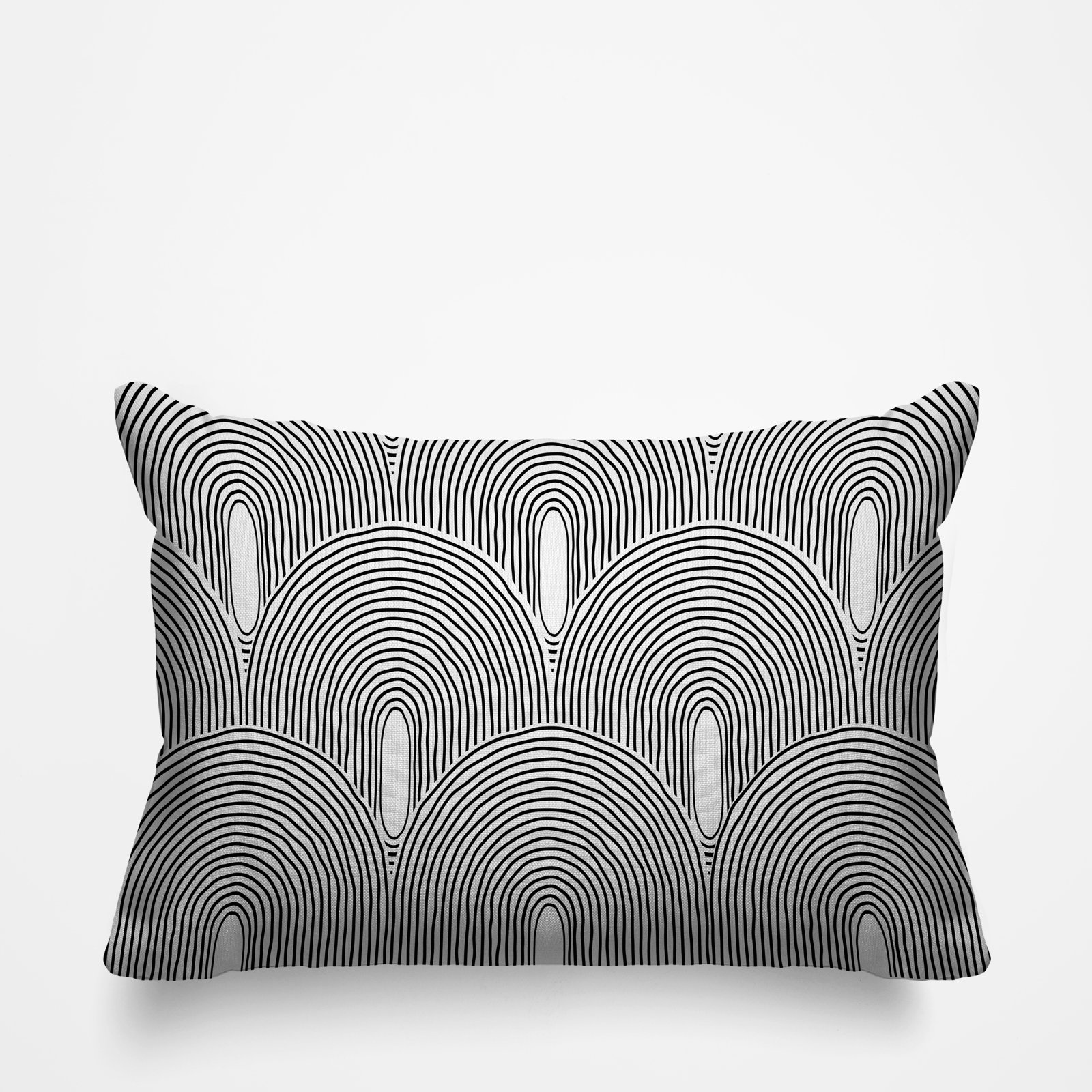 Limpo Starburst Indoor/Outdoor Throw Pillow, Black, 14"H x 20"W, Rectangular