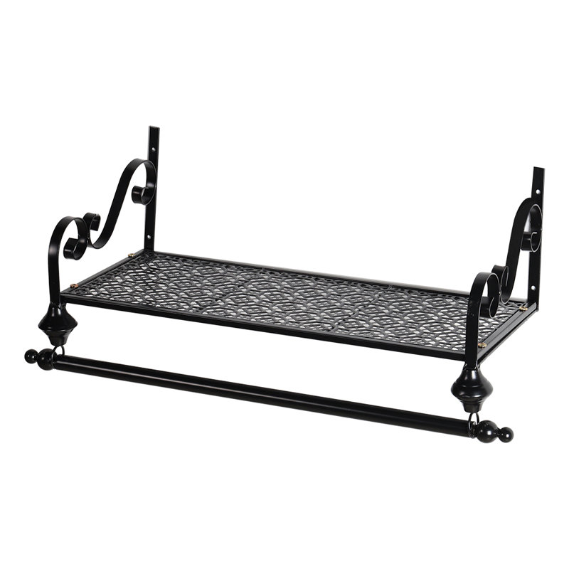 Kent 28cm W Metal Shelving Unit, Black