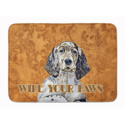 Tapis de salle de bain en mousse mémoire à mousse mémoire english setter wipe