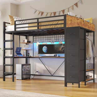 Twin Bed With Desk