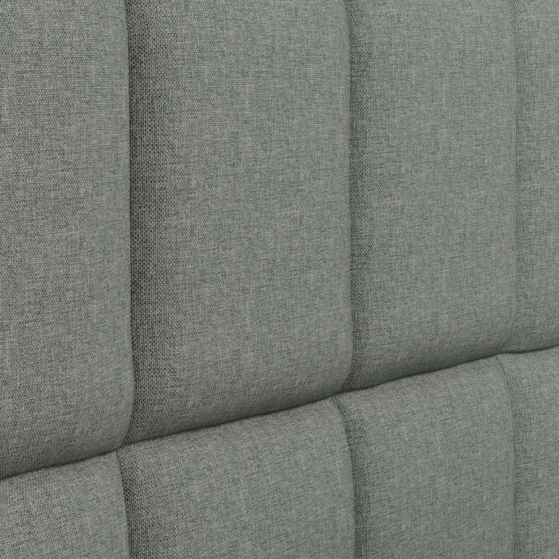 Tête de lit tapissier Kahla, Simple, Gris clair