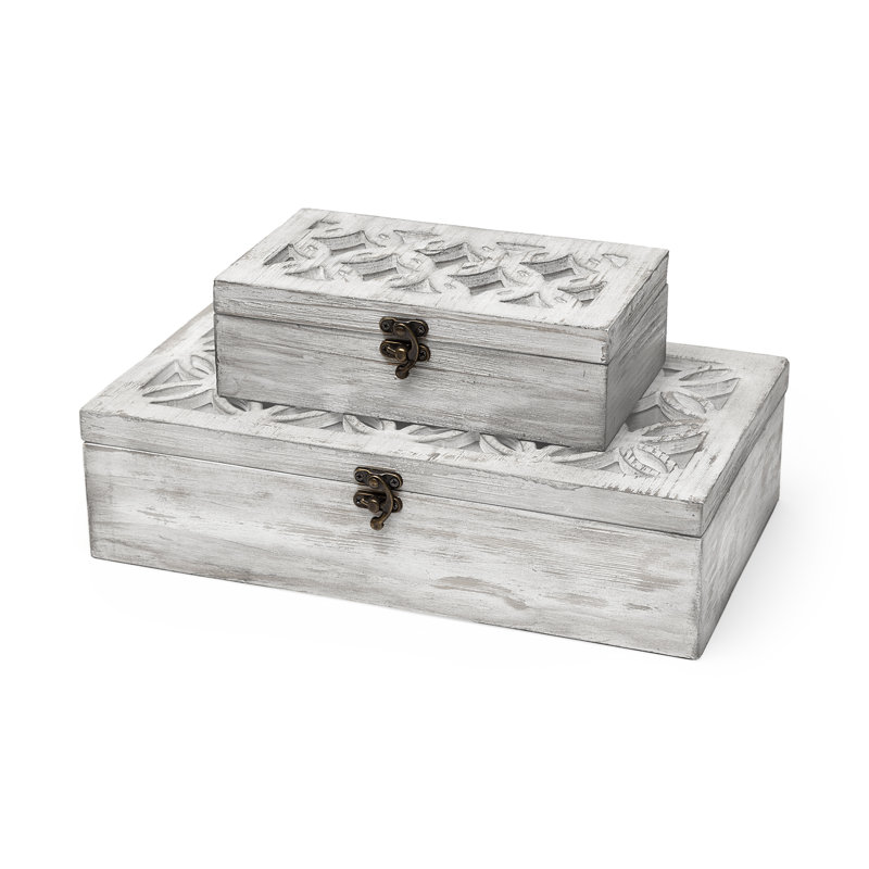 Cranbrook 2 Piece Solid Wood Decorative Box Set