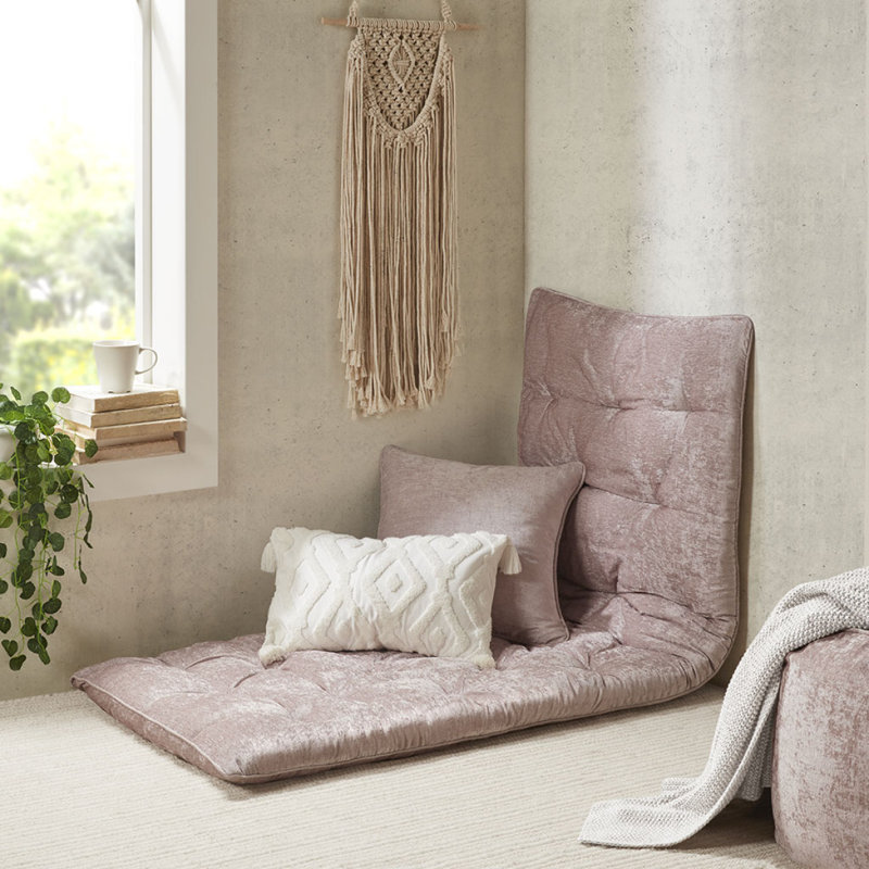 Coussin de sol Poly Chenille 27 po x 74 po, Blush