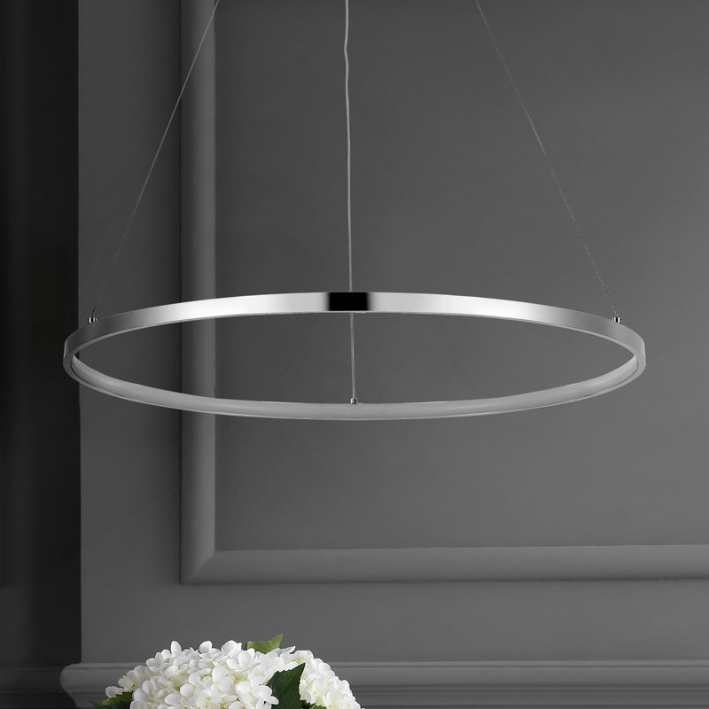 Odin 1 - Light LED Pendant, Chrome, 0.75" H x 23.75" W x 23.75" D