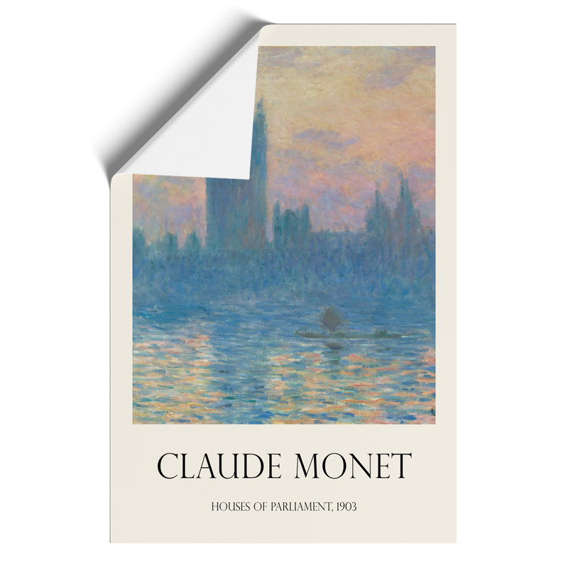 Houses of Parliament in London Print by Claude Monet - Frameless Print, 59cm H x 42cm W x 0.1cm D