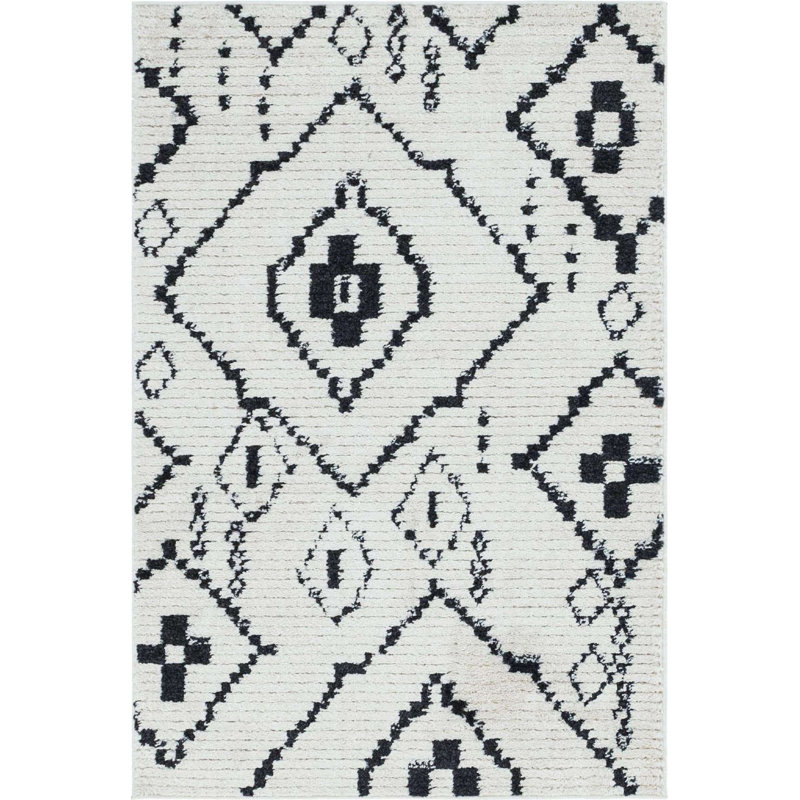 Tapis à motif abstrait Victorville, Rectangle 4 pi x 6 pi