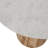 Topher Luxury Mid-Century Modern 30" Round Marble And Wood Pedestal Dining Table - Natural