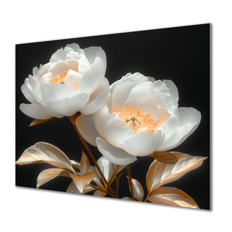 Gilyard - pivoines, impression d'art mural, H 34 po x l 44 po x P 1,5 po, Métal