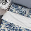 Ensemble de housse de couette damassé Serenity I - damassé bleue-43037264