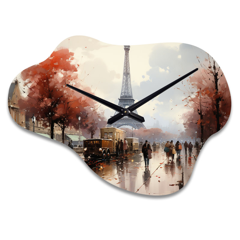Horloge murale en métal française Paris, Petit