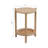 Coastal Natural 20"H Side Accent Table with Mango Wood and Rattan - 15" x 15" x 20"