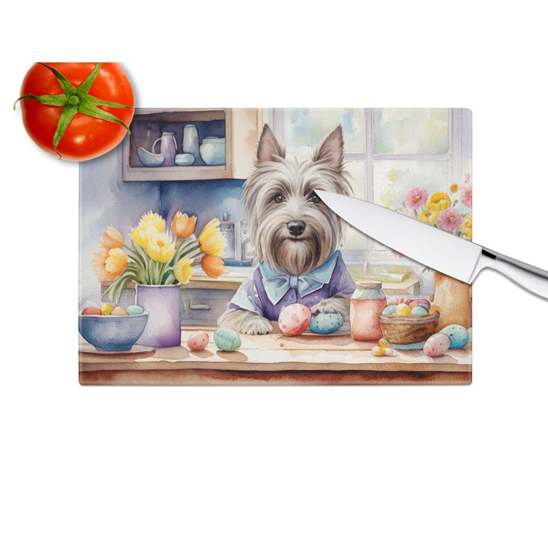 Planche à découper en verre Decorating Skye Terrier
