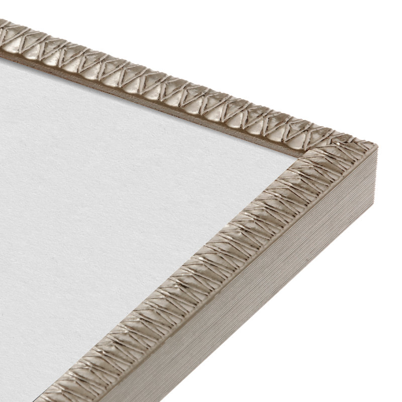 Cadre mural Frametolia Art Deco - largeur 1-1 / 8 po - passe-partout étroit, Argent , 8 po x 10 po