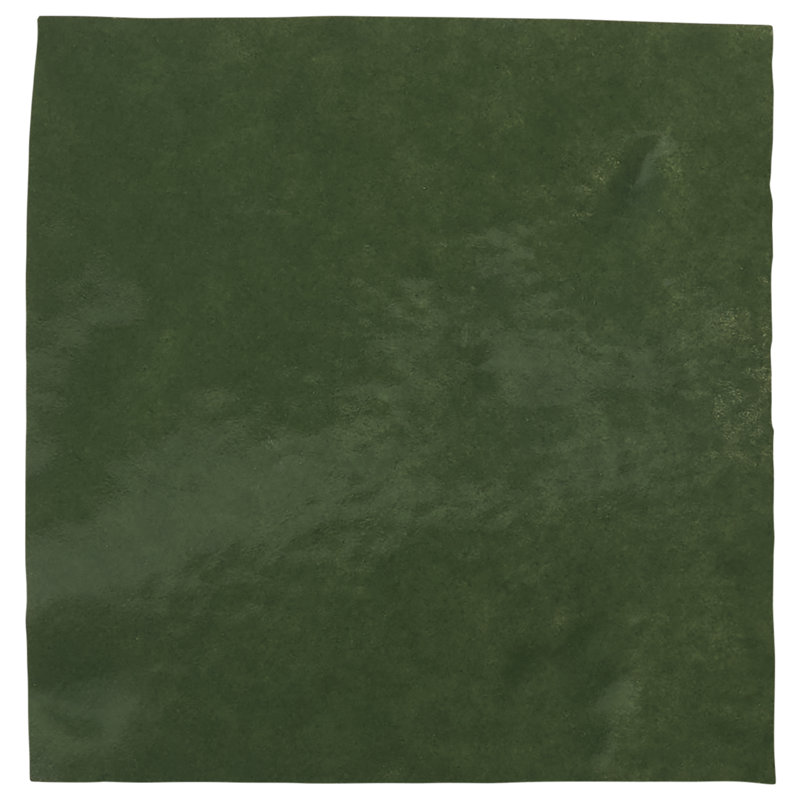 Virello 4x4 Glossy Ceramic Wall Tile, Forest Green