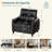 35" W Modern Faux Leather Armchair-1923115690