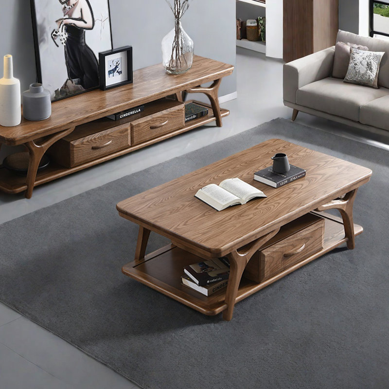 Coffee Table with Smooth Rounded Edges
