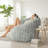 Large Shell-Filled Beanbag Sofa, Gray Adult Beanbag Chair, Skin-Friendly And Breathable, Suitable For Comfortable Placement In The Bedroom Or Living Room.-151590453